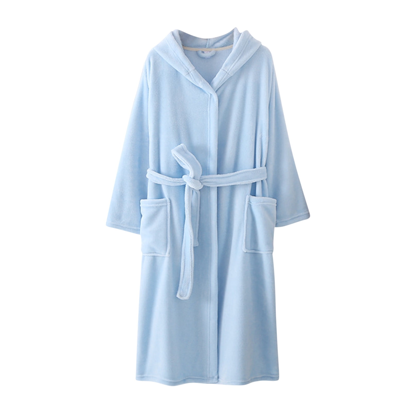 YanHoo Women's Men's Soft Plush Fleece Hooded Bathrobe, Full Length Long  Warm Lounge Robe with Hood 2023 Walmart Prime Sale