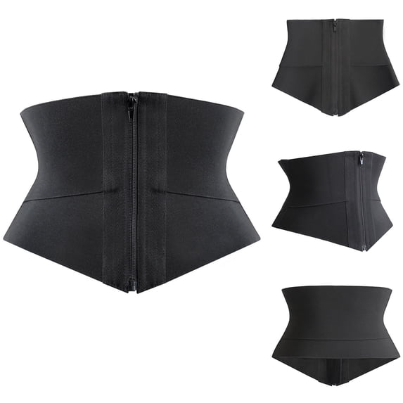 YanHoo Women's Waist Trainer Corset Zip Slim Fit Bodyshaper Bustiers Shapewear Crop Tops