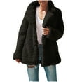 thumbnail image 1 of YanHoo Womens 2024 Winter Warm Coat Fuzzy Fleece Jackets Oversized Open Front Fluffy Sherpa Lapel Long Sleeve Teddy Bear Coat Faux Fur Outerwear Fall Winter Outfits Clearance Sales, 1 of 6