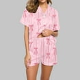 thumbnail image 1 of YanHoo Womens Button Down Pajamas Set Cute Printed 2 Piece Short Sleeve Sleepwear Bride Soft Pj Lounge Shorts Sets S-XXL, 1 of 7