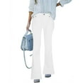 thumbnail image 1 of YanHoo Womens Mid Rise Flare Jean Bell Bottom High Waisted Jeans Wide Leg Bootcut Jeans Stretchy Denim Pants with Pocket White,XXL, 1 of 7