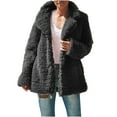 thumbnail image 1 of YanHoo Womens Plus Size Fleece Jackets Lapel Long Sleeve Open Front Cardigan Teddy Coat Faux Fur Sherpa Outerwear, 1 of 6