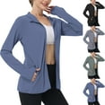 thumbnail image 1 of YanHoo Womens Sun Protection Jacket Hoodie UPF 50+ Long Sleeve Zip Up Sun Shirt Clothing Lightweight Outdoor Athletic Jackets, 1 of 8