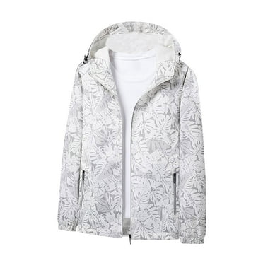YanHoo Womens Windbreaker Jackets Lightweight Waterproof Zip Up Hooded Rain Coat Fall Womens Long Sleeve Tops Jackets