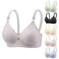 thumbnail image 1 of YanHoo Womens Wireless Bras No Underwire Supportive Deep V Bra Adjustable Straps Push Up Bralettes Comfort Breathable Everyday Bra, 1 of 3