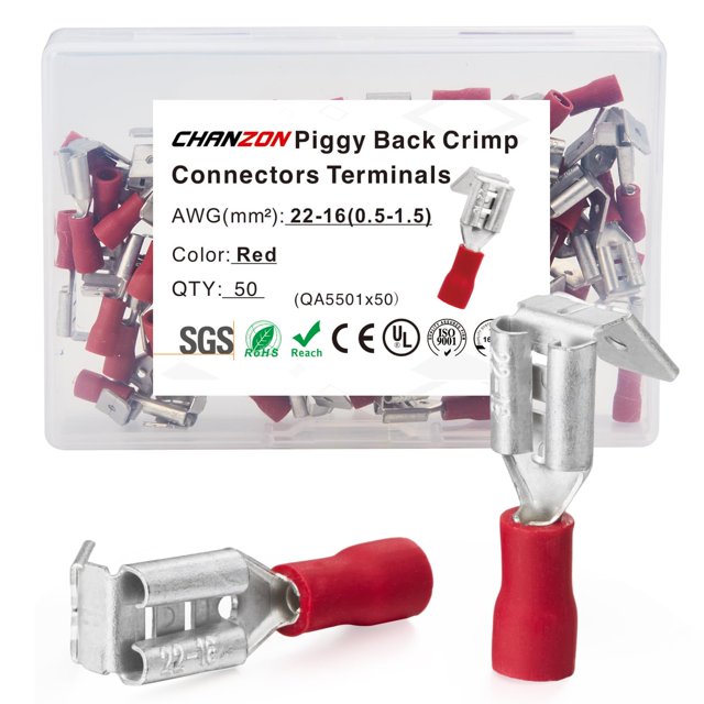 YanMaoYi 100pcs UL Listed 3/16" 4.8mm Male & Female Spade Connector