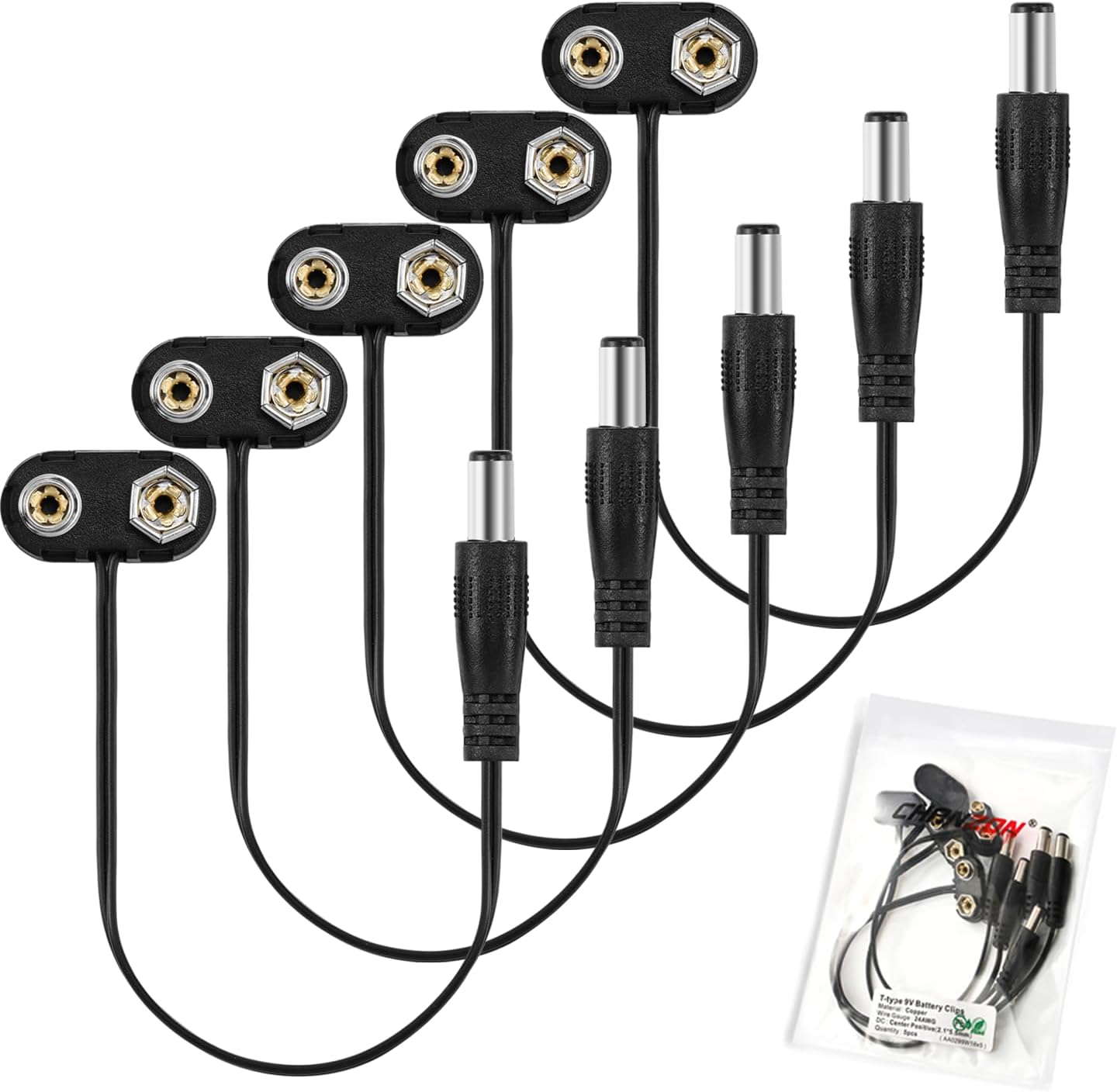 YanMaoYi UL Wires 9v Battery Connector Plug Arduino Battery Power ...