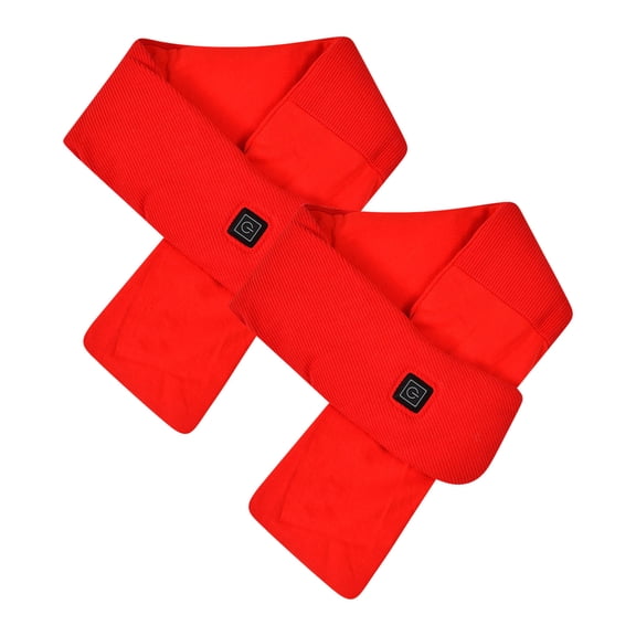 Gpaecead 2 Pcs Heated Scarf for Women Men USB Heating Scarf Soft Warm Electric Heated Neck Warmer for Winter Free Size Wine