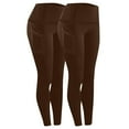 thumbnail image 1 of Gpaecead 2PCS Women's Activewear: Leggings for Women with Pockets - Ideal for Workout, Running, and Yoga Athletic Pants 2XL Brown, 1 of 7