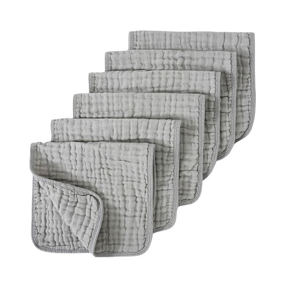 Rohuuque Baby Bibs for Unisex Boys Girls, Soft Cotton Baby Drool Bibs, Drooling and Teething Bibs for Infant, Newborn Free Size Gray