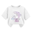 thumbnail image 1 of Rohuuque Baby Boys Girls Short Sleeve T-Shirts Toddler Summer Thin Rabbit Graphic Crewneck Tees Tops 3 Years White, 1 of 4