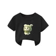 thumbnail image 1 of Rohuuque Baby Boys Girls Short Sleeve T-Shirts Toddler Summer Thin Rabbit Graphic Crewneck Tees Tops 4 Years Black, 1 of 4