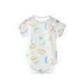 thumbnail image 1 of Rohuuque Baby Outfit Romper Newborn Girls Boys Short Sleeved Cotton Clothes Babies Gift Infant Rabbit Printed Bodysuit Thin Climbing Clothing 2 Months White, 1 of 3