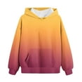 thumbnail image 1 of Rohuuque Boys Girls Casual Sweatshirts,Long Sleeve Hoodies Gradient Color Loose Pocket Sweatshirt Tops 5 Years Yellow, 1 of 5
