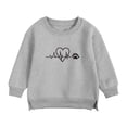 thumbnail image 1 of Gpaecead Boys Girls Sweatshirt,Toddler Soft Wear CrewNeck Long Sleeve Puppy Claw Print PullOver for Girls Fall Clothes 24 Months Gray, 1 of 3