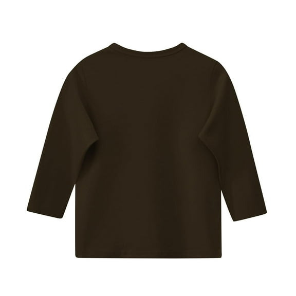 Rohuuque Boys Girls Sweatshirt,Toddler Soft Wear Crewneck Long Sleeve PullOver for Children Fall Clothes Free Size Brown