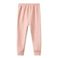 thumbnail image 1 of Rohuuque Boys Girls Warm Thick Pants, Youth Soft Cotton, Kids Basic Casual Pants with Pockets and Little Bear Print 11 Years Pink, 1 of 2