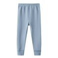 thumbnail image 1 of Rohuuque Boys Girls Warm Thick Pants, Youth Soft Cotton, Kids Basic Casual Pants with Pockets and Little Bear Print 5 Years Light Blue, 1 of 5