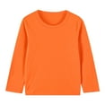 thumbnail image 1 of Lovskoo Children Sweatshirts Pullover Crewneck Winter Long Sleeve Solid Color Tops Shirts 2 Years Orange, 1 of 2