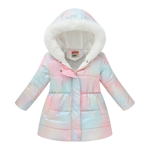Rohuuque Girls And Boys Winter Coats Heavyweight Hooded Jacket Kid Snow Outwear Cotton Coats 4 Years Multicolor