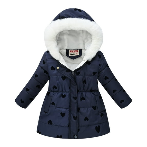 Rohuuque Girls And Boys Winter Coats Heavyweight Hooded Jacket Kid Snow Outwear Cotton Coats 7 Years Black