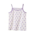 thumbnail image 1 of Rohuuque Girls' Camisole,Cotton Flower Printed Tagless Cami, Toddler Sizing, Multiple Packs & Colors Available Tank Tops 5 Years Purple, 1 of 3
