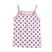 Rohuuque Girls Camisole,Cotton Plaid Printed Tagless Cami, Toddler Sizing, Multiple Packs & Colors Available Tank Tops 7 Years Pink