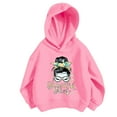 thumbnail image 1 of Lovskoo Girls Hoodie Sweatshirt,Long Sleeve Roundneck Cartoon Print Sweatshirts for Kids & Teens 8 Years Pink, 1 of 5