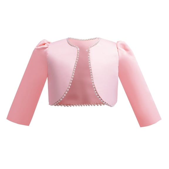 Rohuuque Girls Long Sleeve Knit Cardigans Jacket Cover Up Solid Color Jacket 9 Years Pink