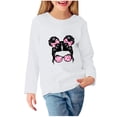thumbnail image 1 of Rohuuque Girls Sweatshirts Pullover Crewneck Spring & Fall Long Sleeve Tops Shirts with Floral Print 5 Years White, 1 of 5