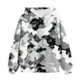 thumbnail image 1 of Gpaecead Hoodies For Teen Girls Casual V-Neck Camouflage Long Sleeve Sweatshirts with Pockets 6 Years Dark Gray, 1 of 4