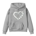 thumbnail image 1 of Rohuuque Kids Hoodies Unisex Children Soft Pullover Hooded Sweatshirt Basic Patterns Hoodies Sweatshirt 13 Years Gray, 1 of 3