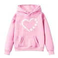 thumbnail image 1 of Rohuuque Kids Hoodies Unisex Children Soft Pullover Hooded Sweatshirt Basic Patterns Hoodies Sweatshirt 3 Years Pink, 1 of 3