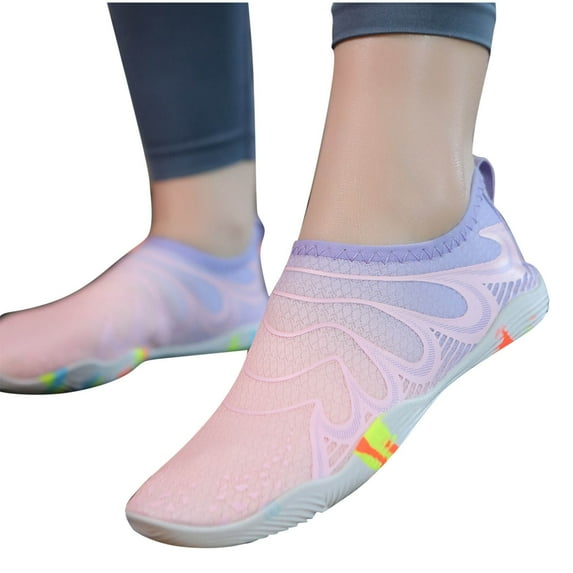 Gpaecead Kids Water Shoes Non-Slip Beach Swim Barefoot Quick Dry Breathable Socks for Boys & Girls Toddler 13 Years Purple