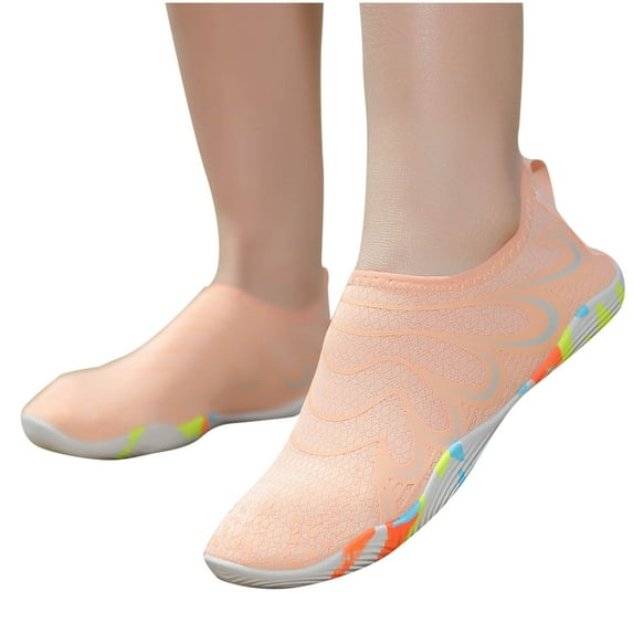 Gpaecead Kids Water Shoes Non-Slip Beach Swim Barefoot Quick Dry Breathable Socks for Boys & Girls Toddler 8 Years Beige