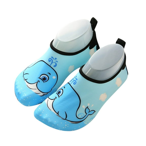 Rohuuque Kids Water Shoes Non-Slip Beach Swim Barefoot Quick Dry Breathable Socks for Boys & Girls Toddler 9 Months Light Blue