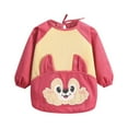 thumbnail image 1 of Rohuuque Long Sleeve Bib,Baby Smock for Eating 1-9 Years Reusable Shirt Bibs for Babies Toddler 1 Year Watermelon Red, 1 of 3