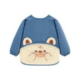 thumbnail image 1 of Rohuuque Long Sleeve Bib,Baby Smock for Eating 1-9 Years Reusable Shirt Bibs for Babies Toddler 4 Years Blue, 1 of 3