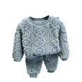 thumbnail image 1 of Gpaecead Long Sleeve Hooded Set Sweater Pocket Round Neck Sweater Long Pants Set Top And Pants Two-piece Set 11 Years Light Blue, 1 of 3