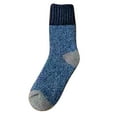 thumbnail image 1 of YanQiao Men's And Women's Heavy Thick Cotton Socks Winter Knit Thermal Soft Warm Comfort Crew Socks Free Size Blue, 1 of 4