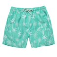 thumbnail image 1 of Gpaecead Men's Printed Beach Pants: Casual Sports Shorts with Pocket and Drawstring XL Green, 1 of 5
