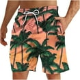 thumbnail image 1 of Gpaecead Men's Printed Casual Sports Shorts with Pocket and Drawstring - Beach Pants 2XL Yellow, 1 of 4