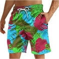 thumbnail image 1 of Gpaecead Men's Printed Casual Sports Shorts with Pocket and Drawstring - Beach Pants XL Sky Blue, 1 of 4