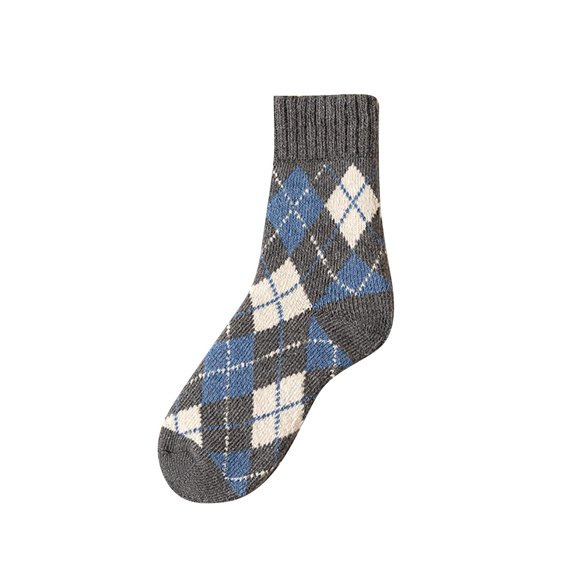 Lovskoo Mid-calf Hiking Socks Thermal Warm Crew Winter Boot Socks For Men & Women Free Size Dark Gray