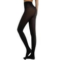 thumbnail image 1 of Lovskoo Shiny Pantyhose for Women Shimmer Sheer Tights High Waist Comfort Stockings S Black, 1 of 2