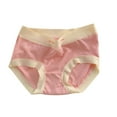 thumbnail image 1 of Rohuuque Teen Girls Pure Cotton Underwear Briefs Breathable Mid Waist Underpants Cute Panties L Pink, 1 of 3