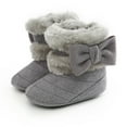 thumbnail image 1 of Gpaecead Toddler High Top Shoes for Girls Boys Fuzzy Kids Shoes Warm Home Indoor Shoes Cozy Winter Slipper Sneakers Fleece Rubber Sole Outdoor Walking Shoes 9-12 Months Gray, 1 of 3
