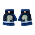 thumbnail image 1 of Rohuuque Toddler Kids Short Knitted Gloves Winter Thick Fleece Lining Mittens for 1-3 Yrs 5 Years Blue, 1 of 3