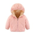 thumbnail image 1 of Rohuuque Unisex Boys Girls Jacket Hoodie Lined Zip Up Hooded Sweatshirt Kids Winter Warm Windproof Jackets 3 Years Pink, 1 of 3
