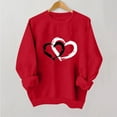 thumbnail image 1 of Rohuuque Valentine's Day Sweatshirts for Women - Round Neck Long Sleeve Shirts with Heart & Love Designs Sweatshirt M Red, 1 of 2
